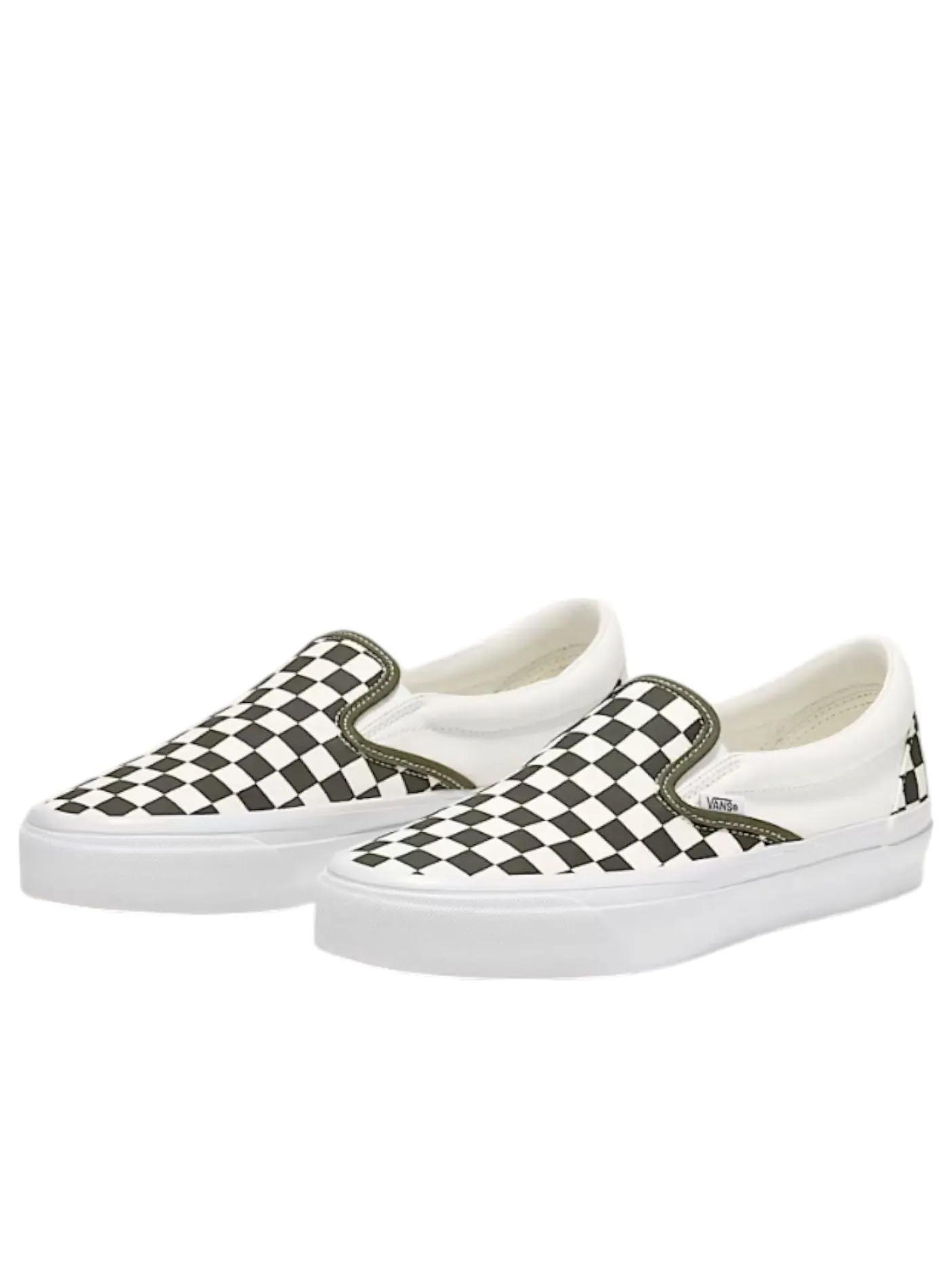 Vans Classic Slip-On 98 LX Checkerboard 'Grape Leaf Green' — изображение 2 из 5, зеленый