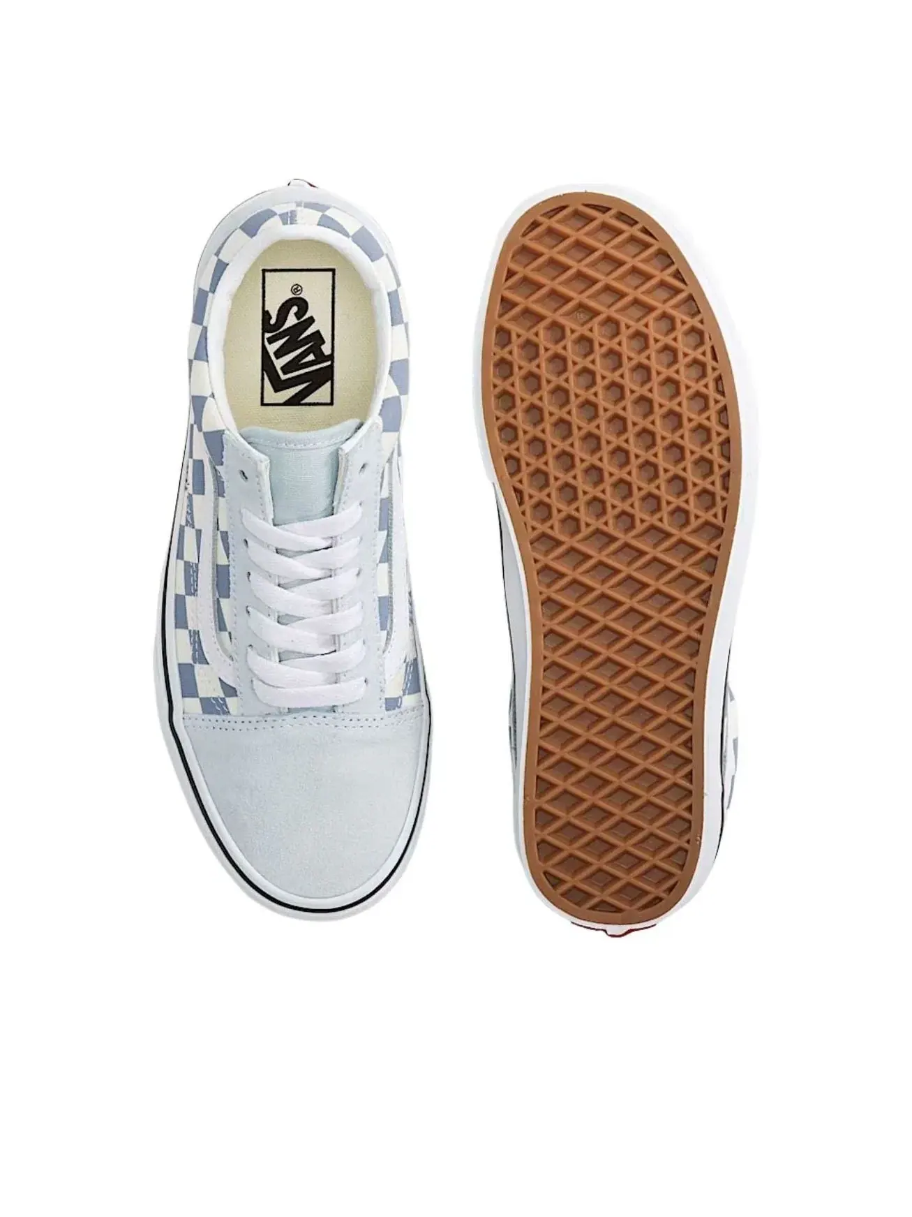 Кеды Vans Old Skool Checkerboard 'Dawn Mist Blue' VN000D6WFOA — изображение 3 из 4, синий