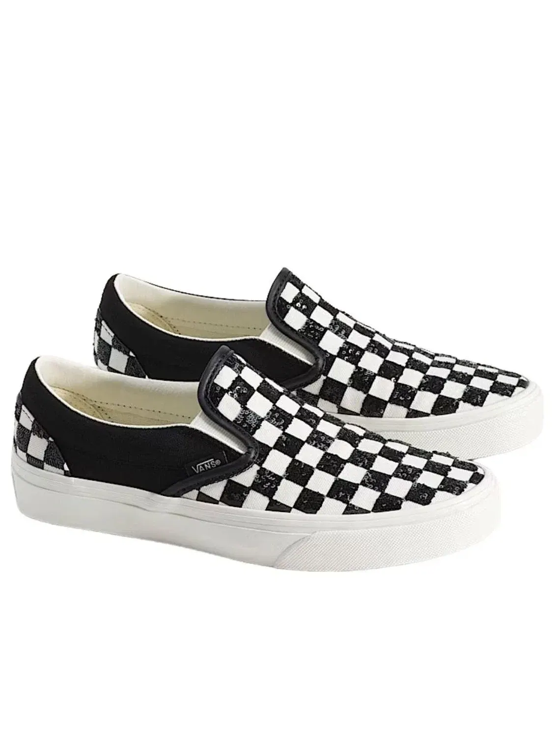 Мужские кеды Slip-On с принтом Vans Classic Slip-On Checkerboard — изображение 2 из 4, белый