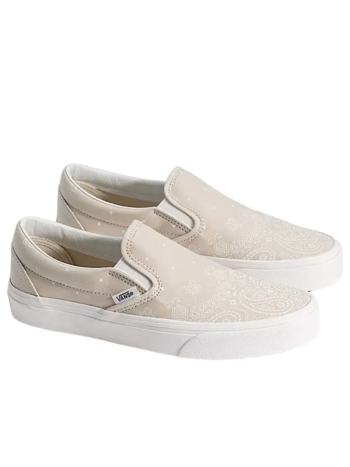 Слипоны Vans Classic Slip-On 'Oatmeal Beige White' VN000D6YOTM — изображение 2 из 4, бежевый