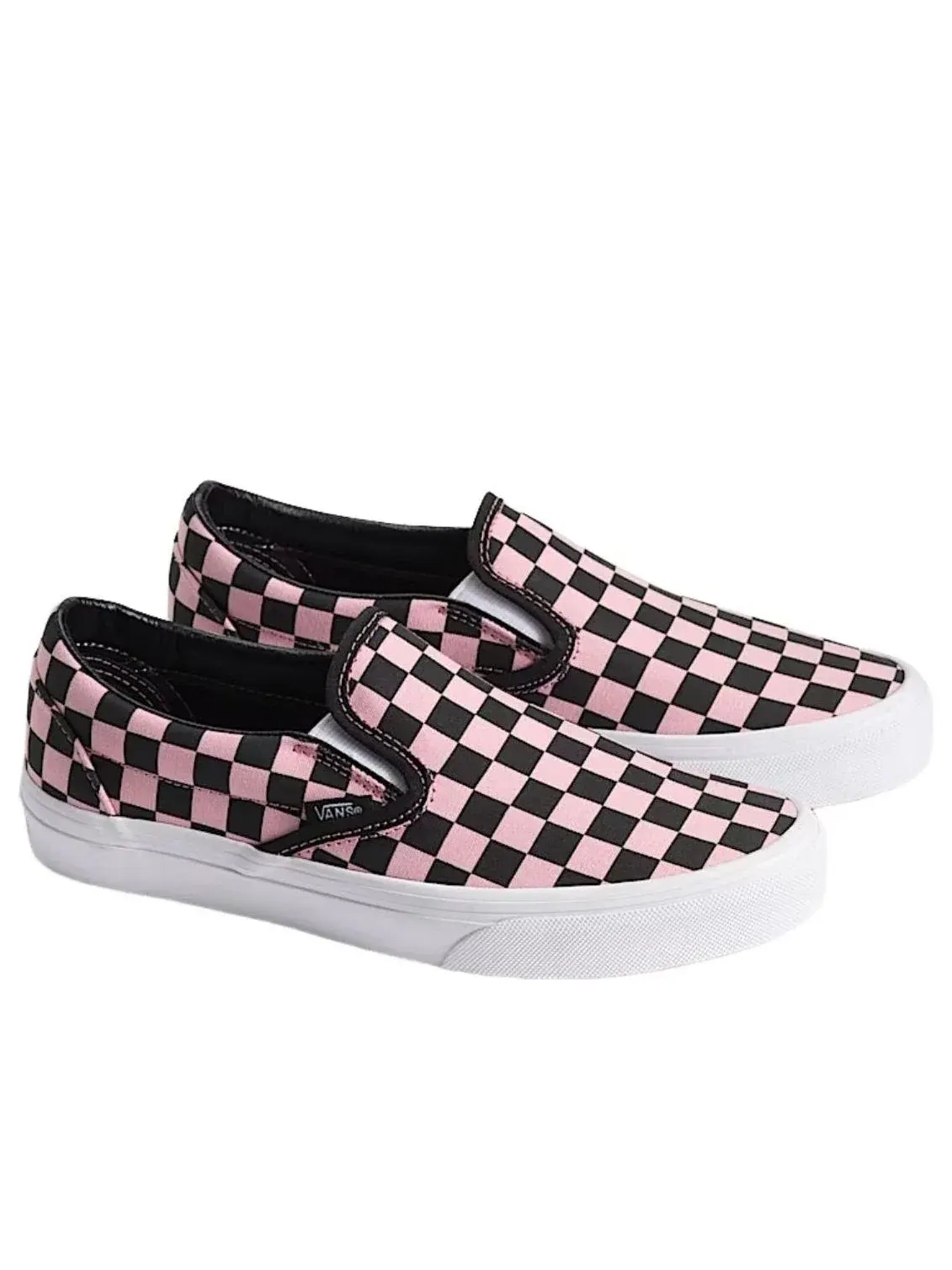 Слипоны Vans Classic Slip-On Checkerboard 'Pink Black' VN000D6YPIB — изображение 2 из 4, розовый