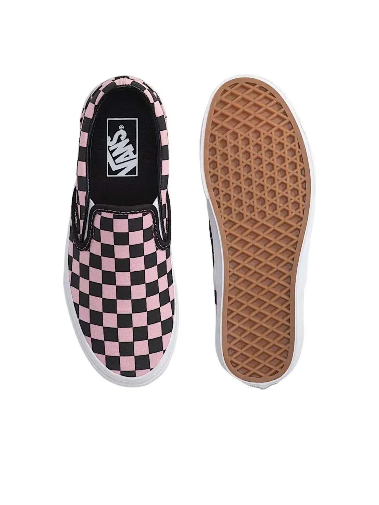 Слипоны Vans Classic Slip-On Checkerboard 'Pink Black' VN000D6YPIB — изображение 3 из 4, розовый