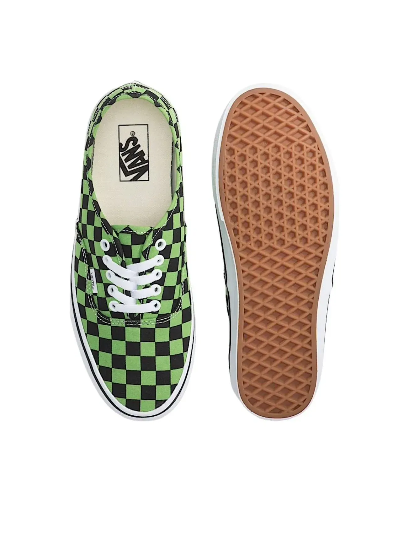 Кроссовки Vans Authentic Checkerboard 'Green Black' VN000D7Y203 — изображение 3 из 4, зеленый
