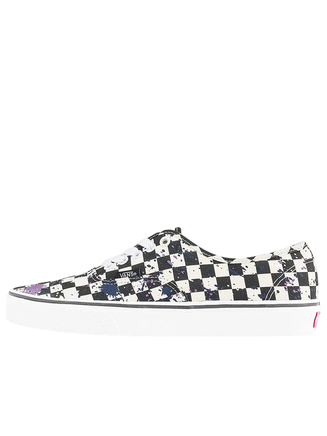 Мужские кеды с принтом Vans Authentic Splatter Checkerboard Black — изображение 1 из 5, черный