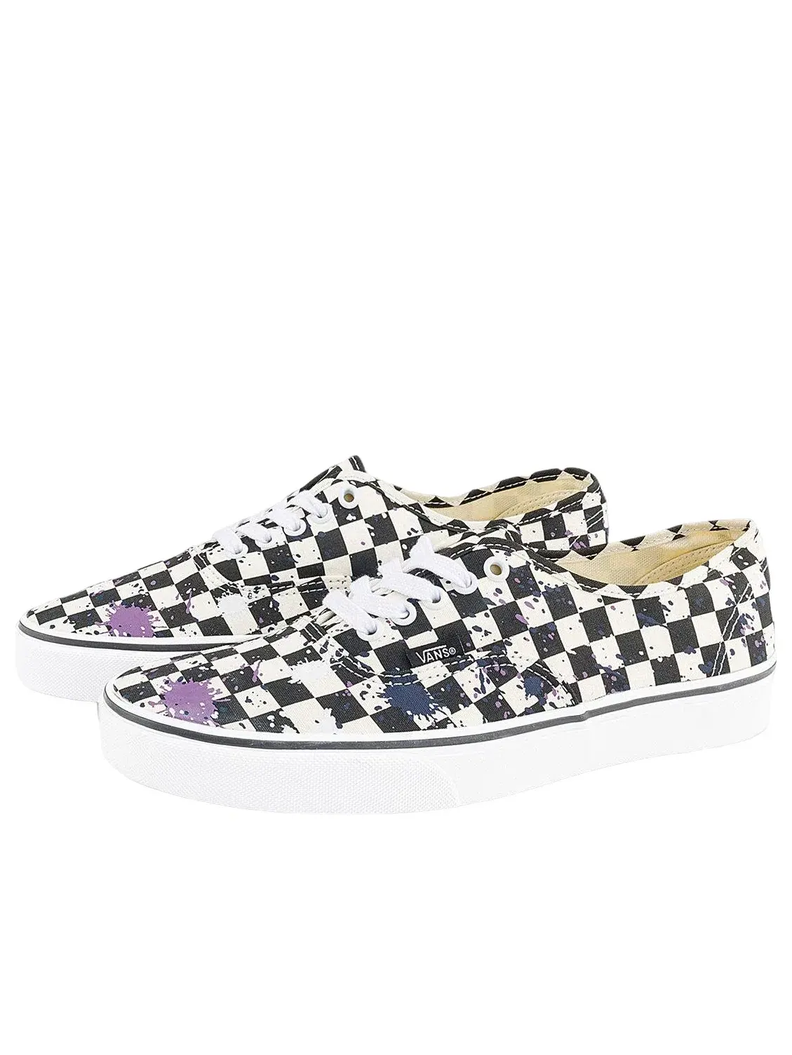 Мужские кеды с принтом Vans Authentic Splatter Checkerboard Black — изображение 2 из 5, черный