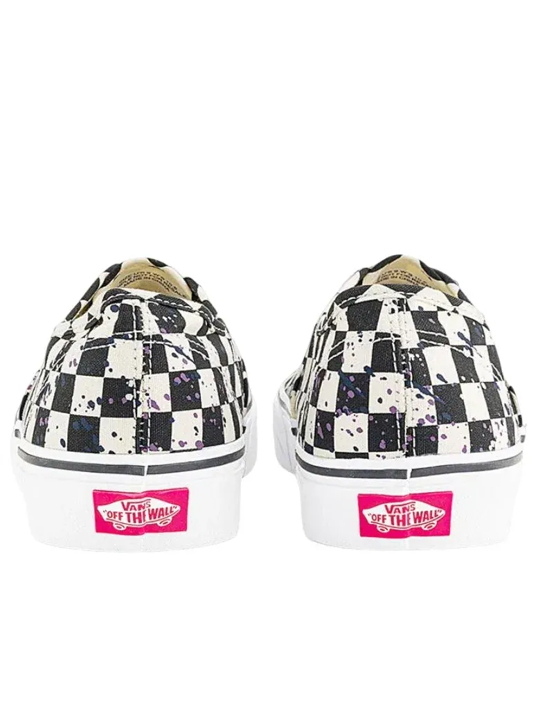Мужские кеды с принтом Vans Authentic Splatter Checkerboard Black — изображение 4 из 5, черный