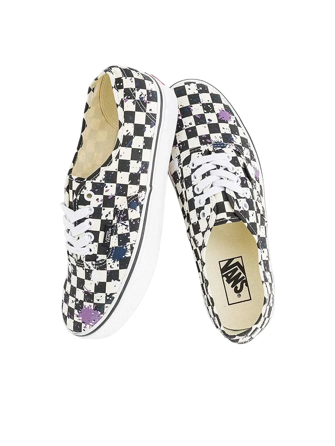 Мужские кеды с принтом Vans Authentic Splatter Checkerboard Black — изображение 5 из 5, черный