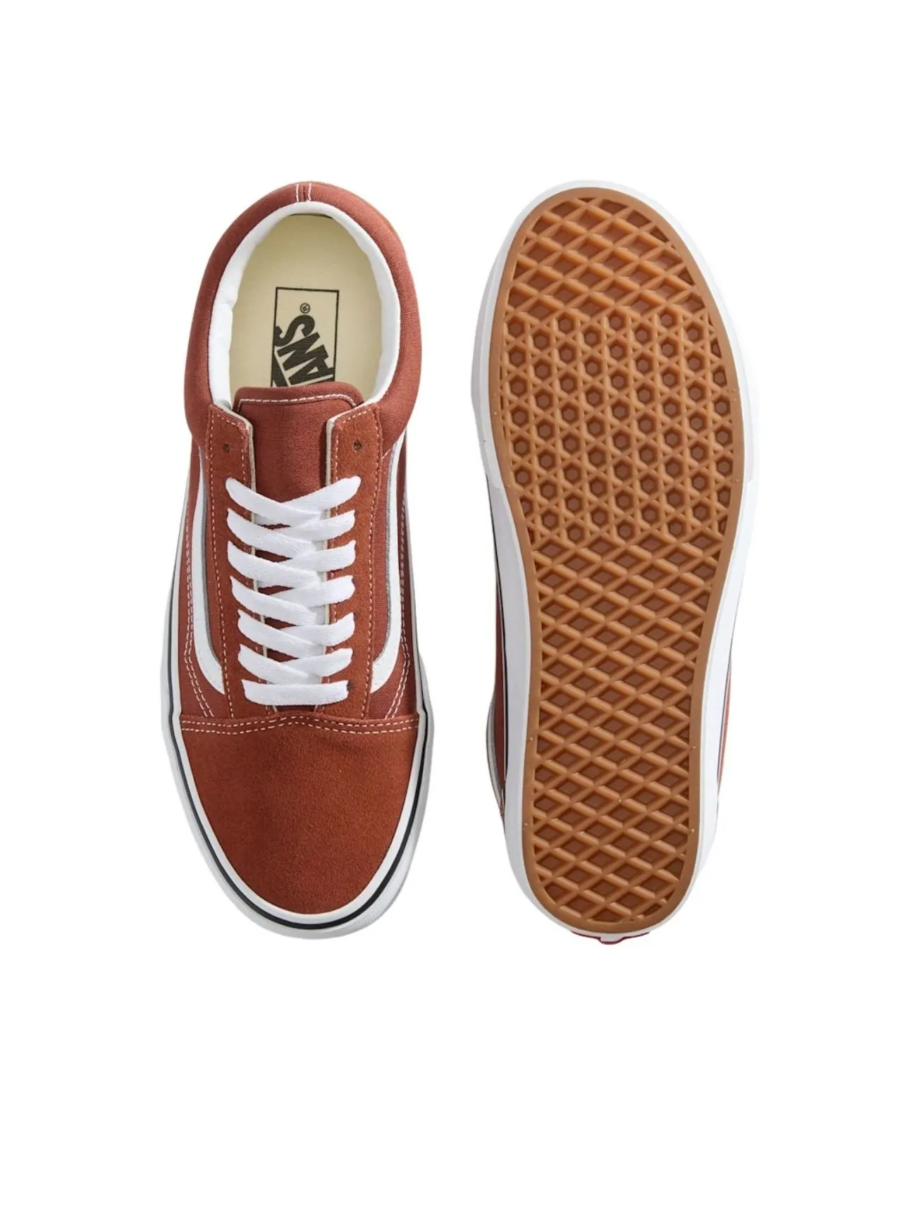 Vans Color Theory Old Skool 'Reddish Brown' — изображение 3 из 5, коричневый/белый