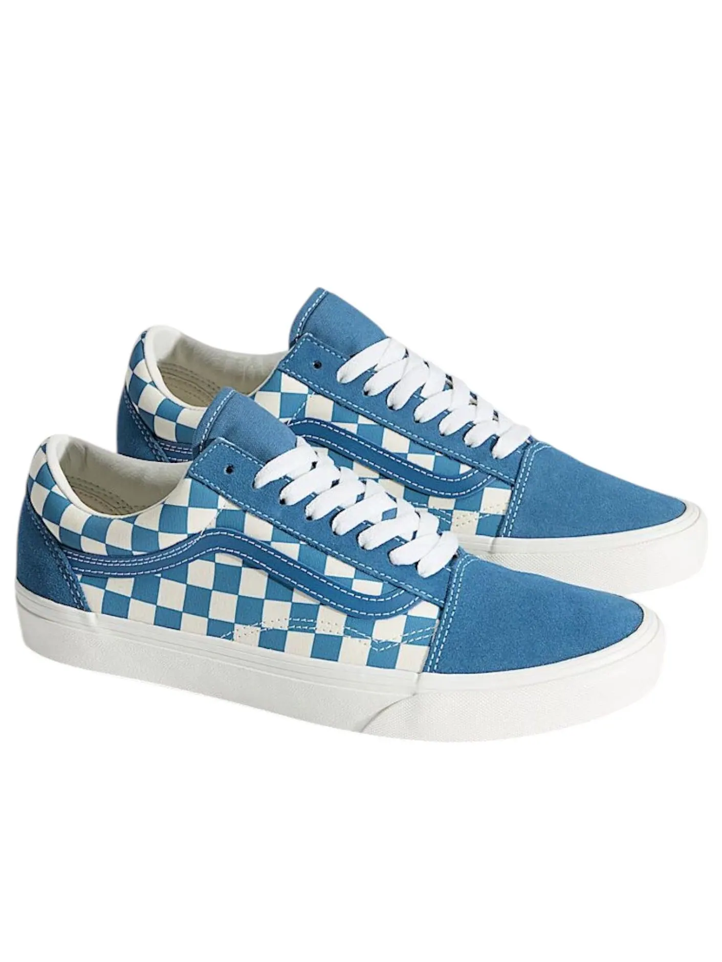 Vans Old Skool 'Checkerboard Navy Blue' — изображение 2 из 5, темно-синий синий