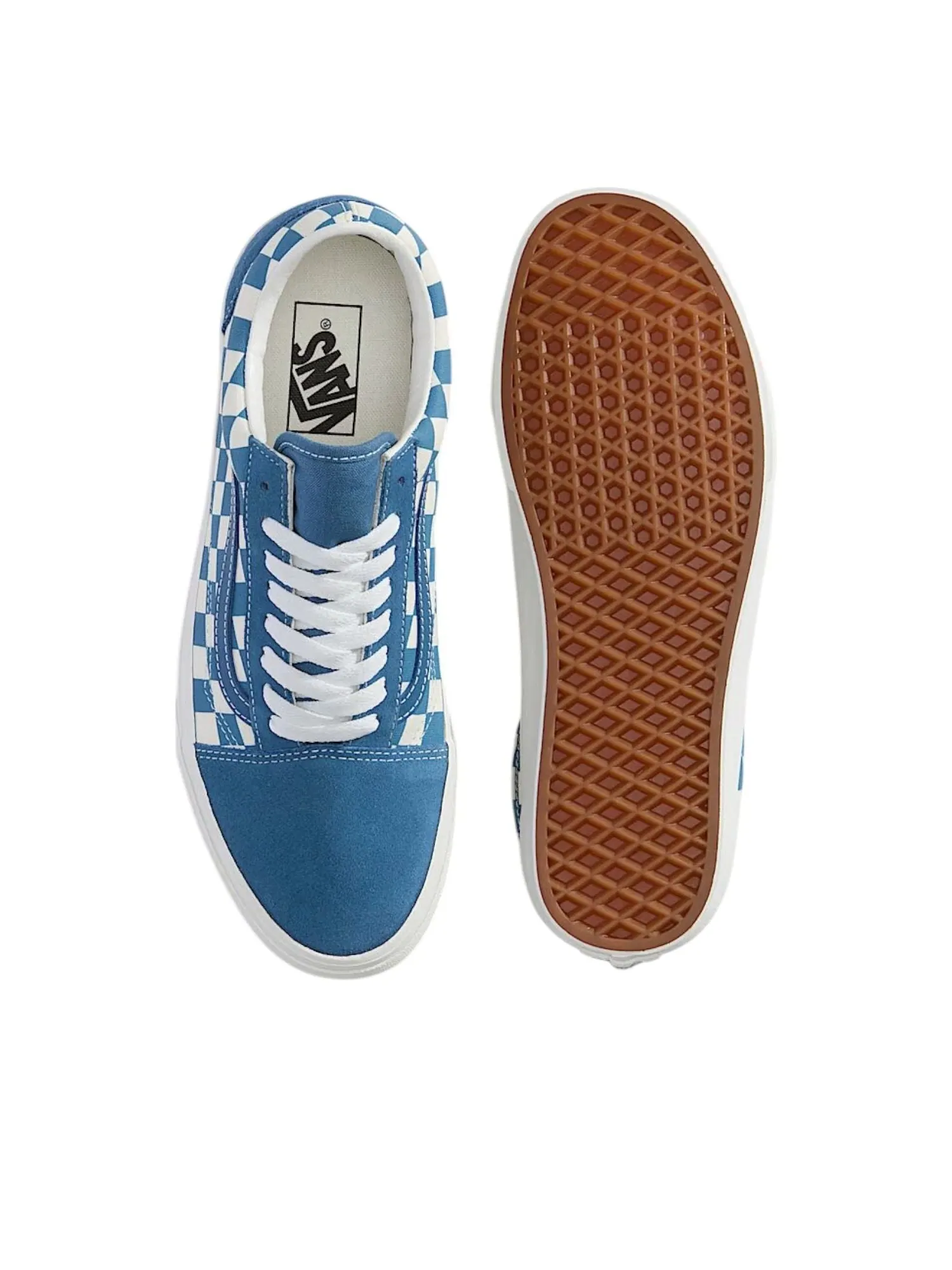 Vans Old Skool 'Checkerboard Navy Blue' — изображение 3 из 5, темно-синий синий