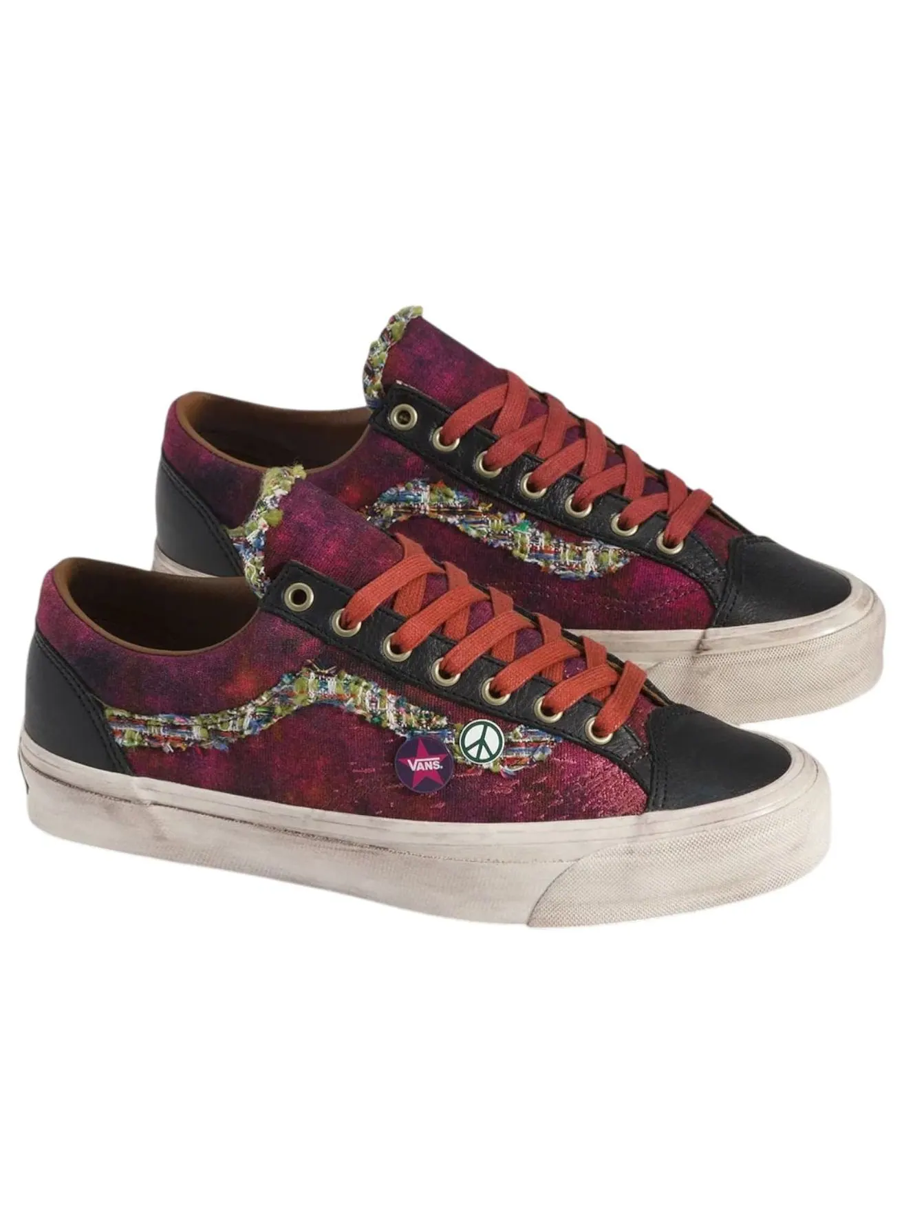 Кроссовки Vans Old Skool 36 LX Souvenir 'Burgundy' — изображение 2 из 4, бордовый
