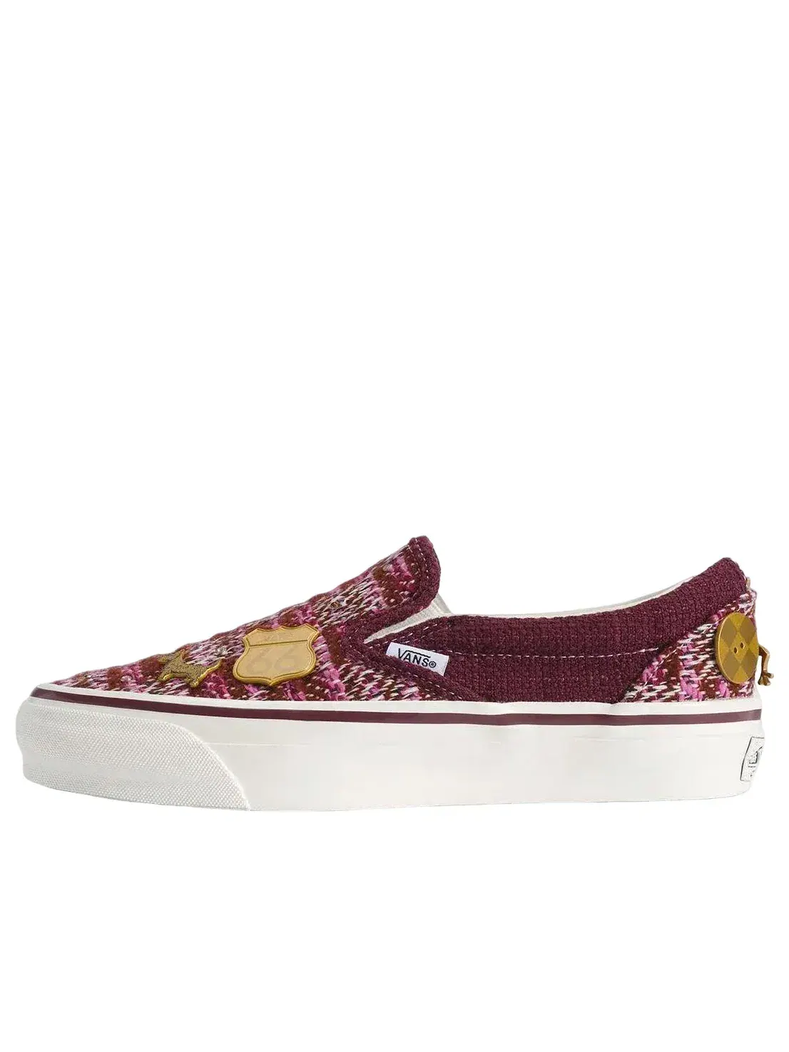 Мужские кеды slip-on с принтом Vans Brown Pink — изображение 1 из 4, розовый