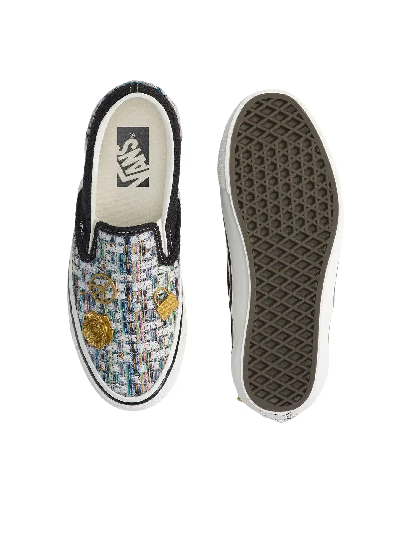 Мужские кеды Slip-On Black White Vans — изображение 4 из 4, мульти