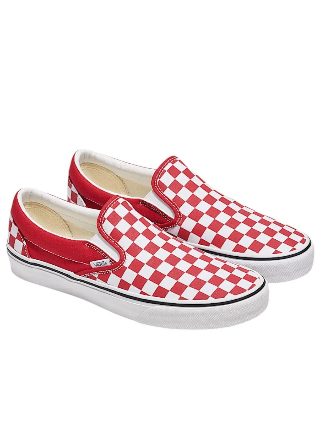 Vans Classic Slip-On Checkerboard 'Red White' — изображение 2 из 4, красный/белый