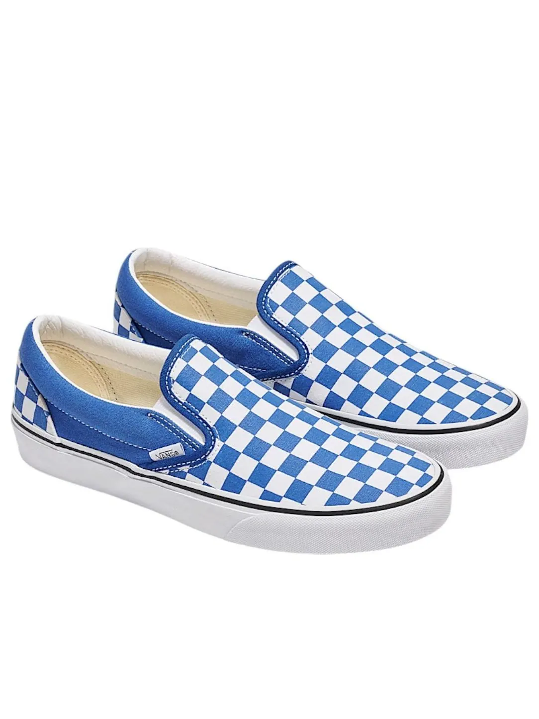 Vans Classic Slip-On Checkerboard 'Blue White' — изображение 2 из 3, синий/белый