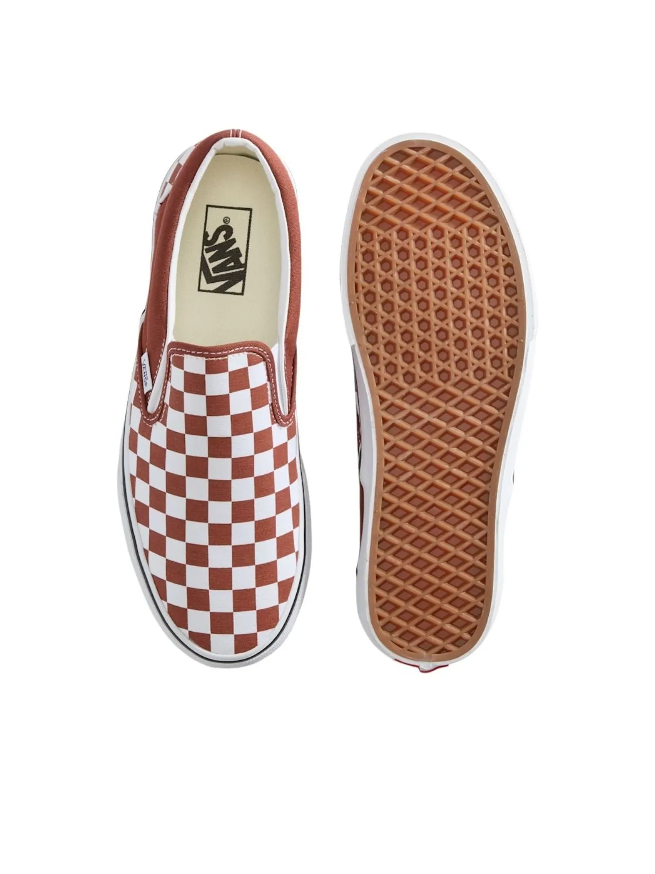 Vans Color Theory Classic Slip-On 'Reddish Brown' — изображение 3 из 5, коричневый/белый