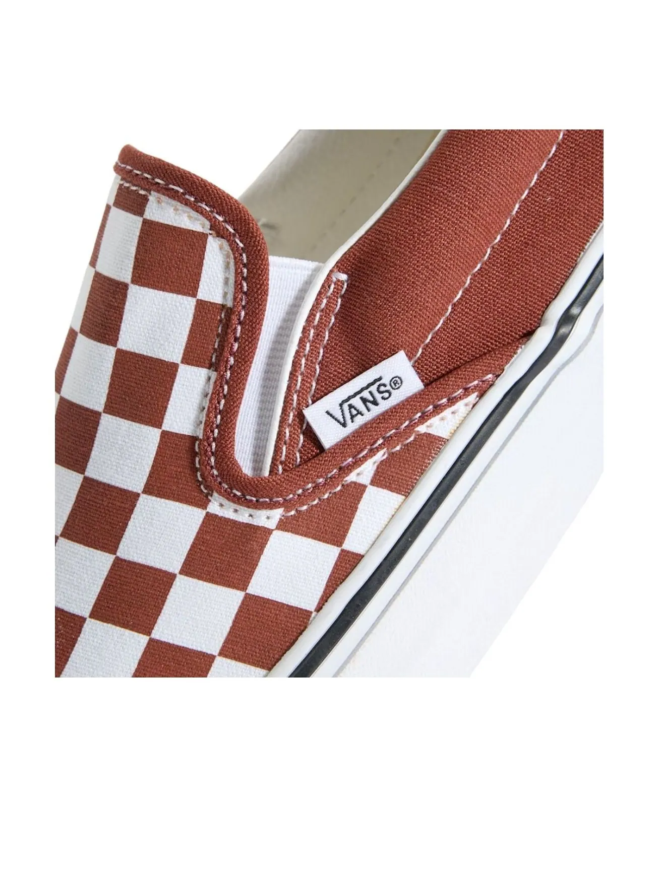 Vans Color Theory Classic Slip-On 'Reddish Brown' — изображение 5 из 5, коричневый/белый