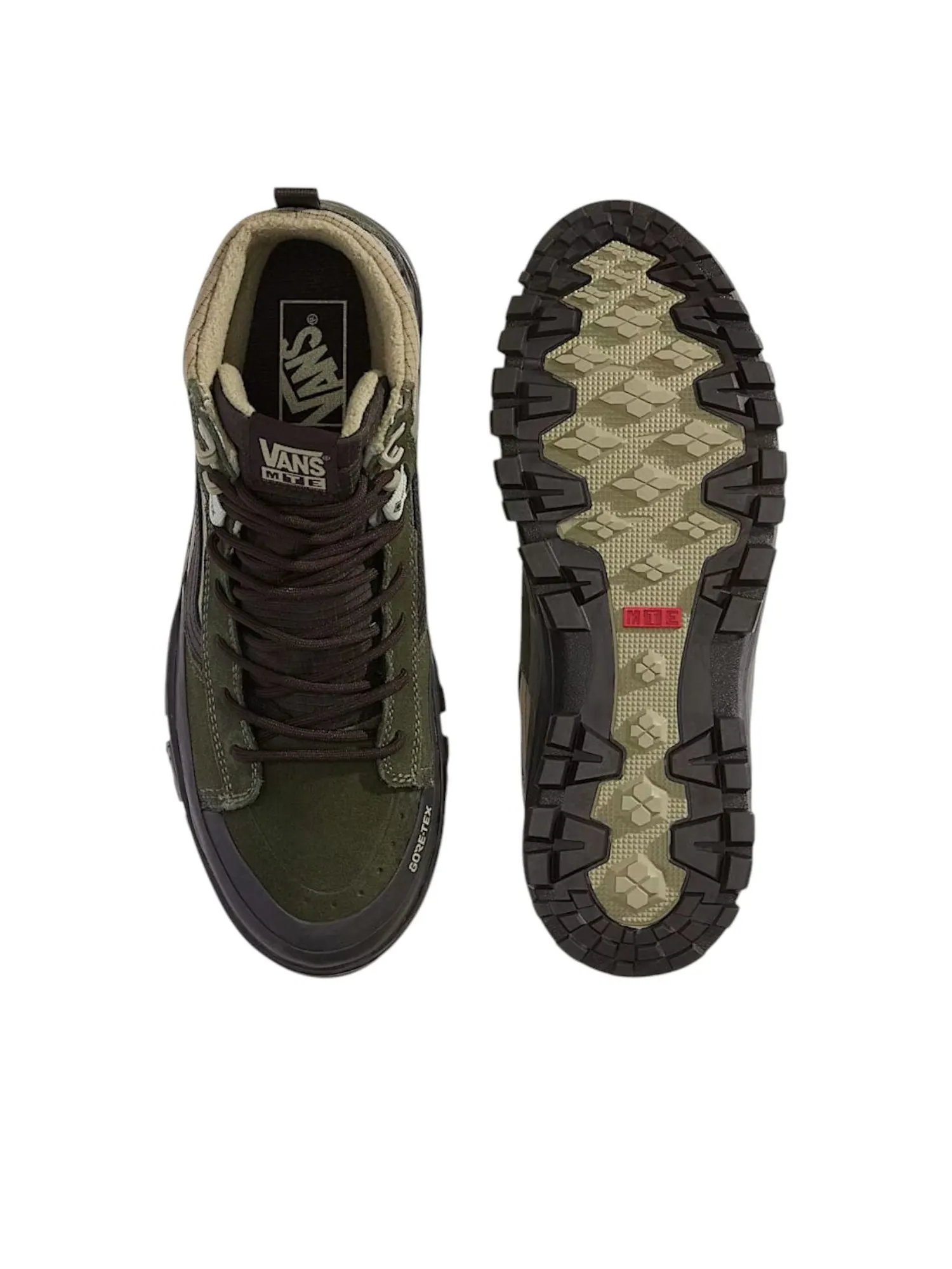 Кроссовки Vans Sk8-Hi GORE-TEX Insulated 'Dark Green Dark Brown' — изображение 3 из 5, зеленый