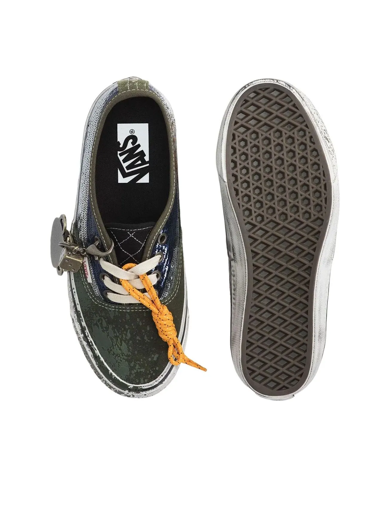 Кроссовки Vans Authentic Premium 'Charms' — изображение 4 из 5, зеленый/синий