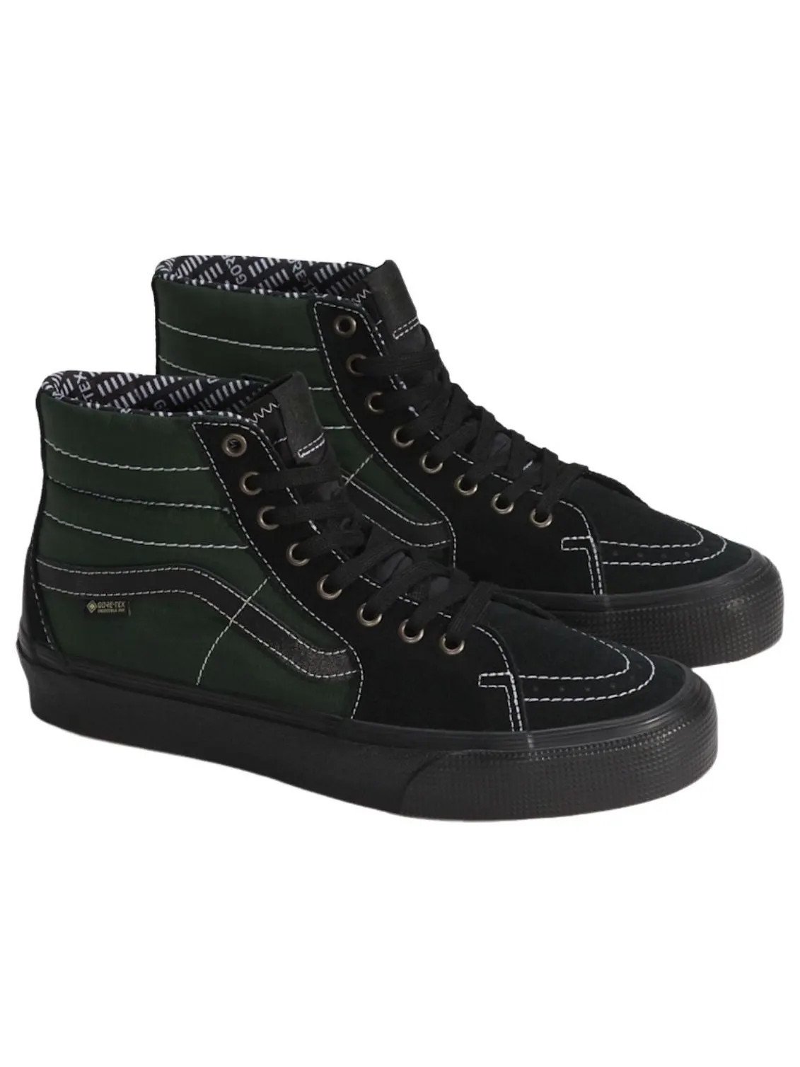 Кроссовки Vans SK8-Hi Gore-Tex 'Black Green' — изображение 2 из 4, черный/зеленый