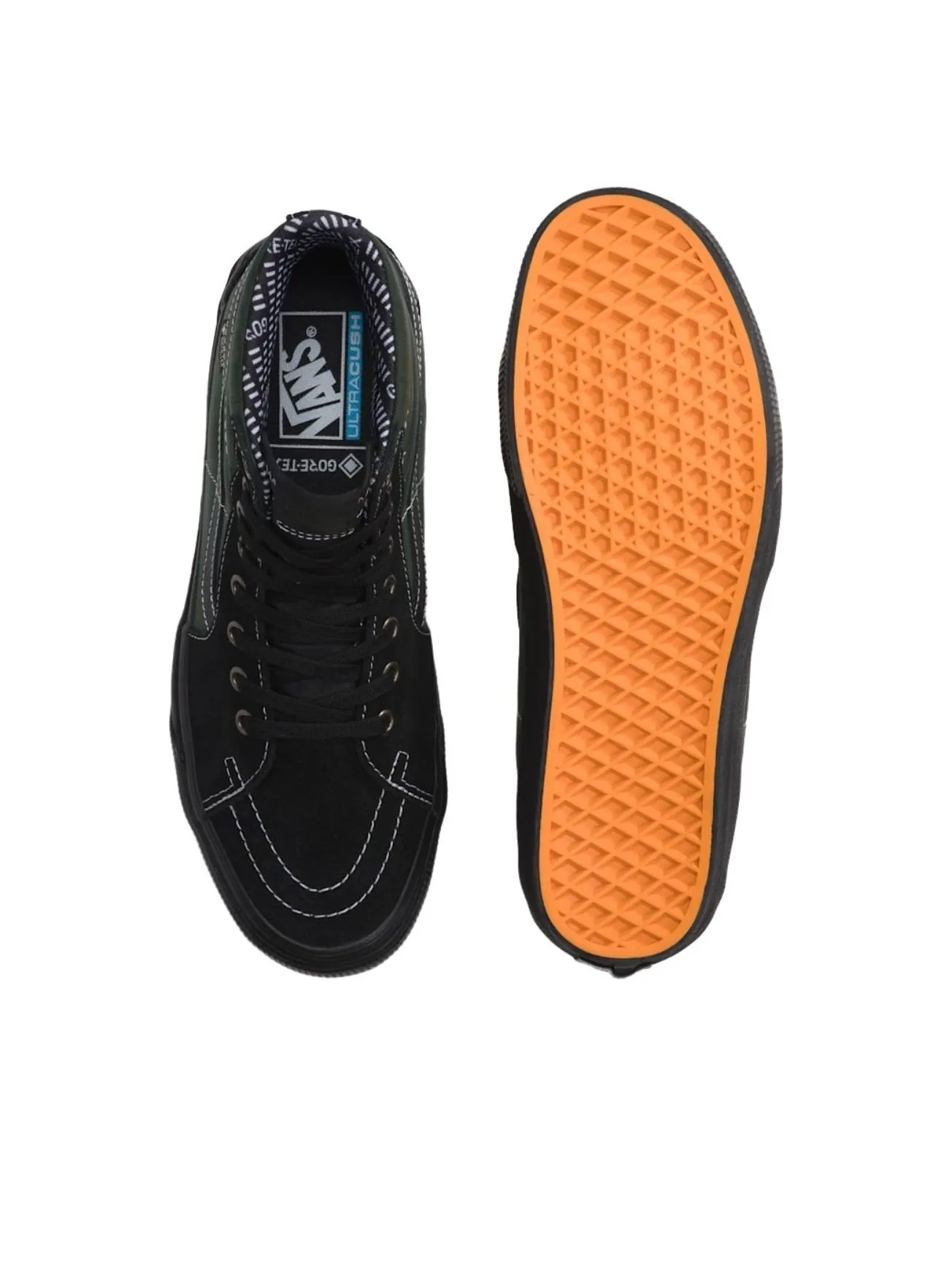Кроссовки Vans SK8-Hi Gore-Tex 'Black Green' — изображение 3 из 4, черный/зеленый