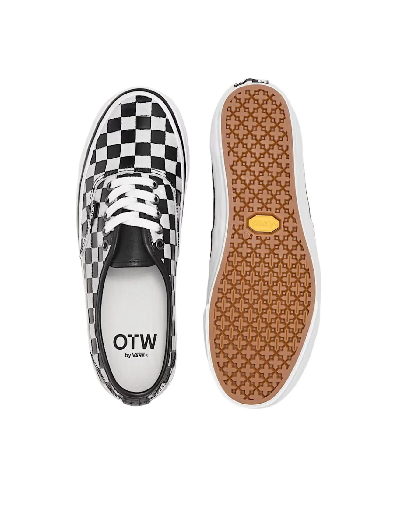 Vans OTW Authentic 44 Vibram 'Checkerboard White Black' — изображение 3 из 4, белый/черный