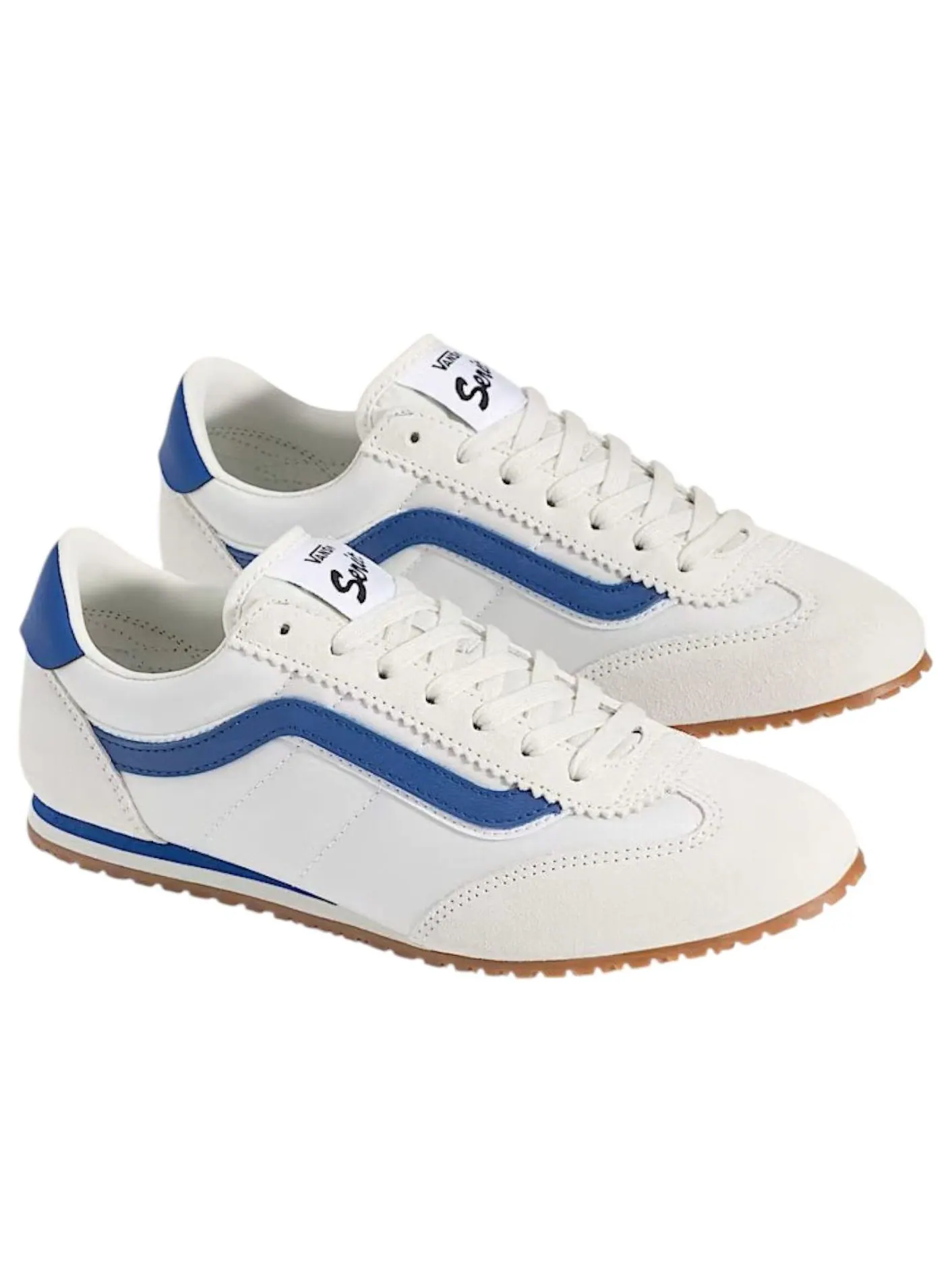 Кроссовки Vans Super Lowpro 'Marshmallow White True Blue' — изображение 2 из 4, белый/синий
