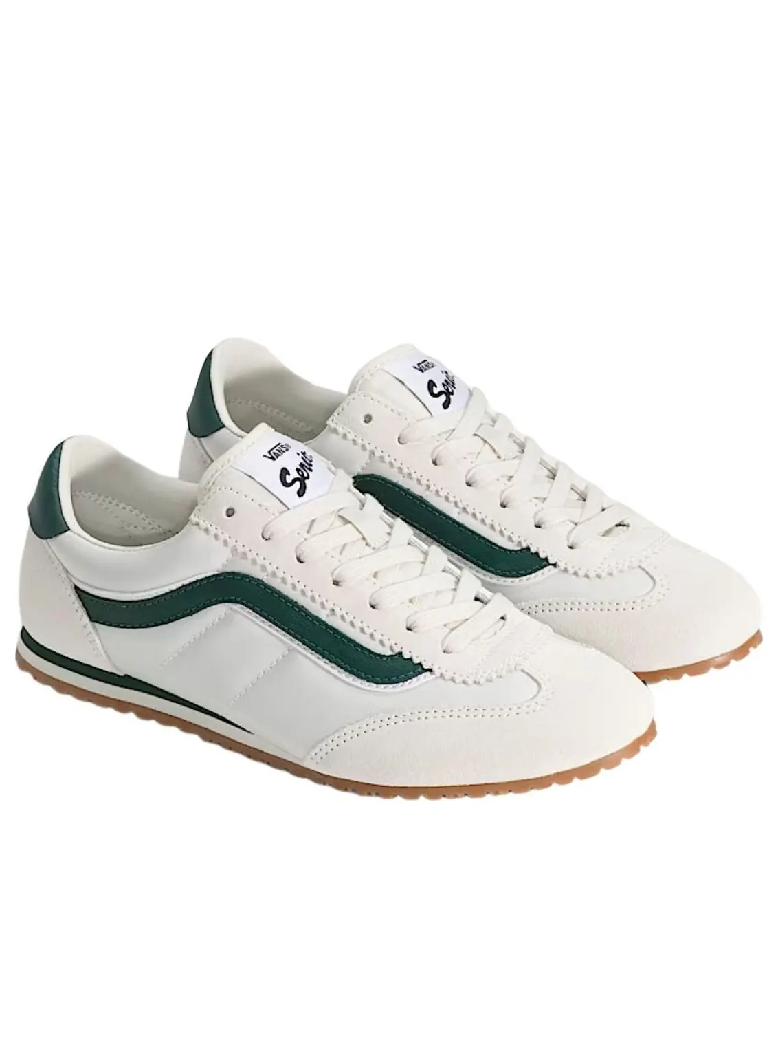 Кроссовки Vans Super Lowpro 'Marshmallow White Emerald Green' — изображение 2 из 4, белый/зеленый