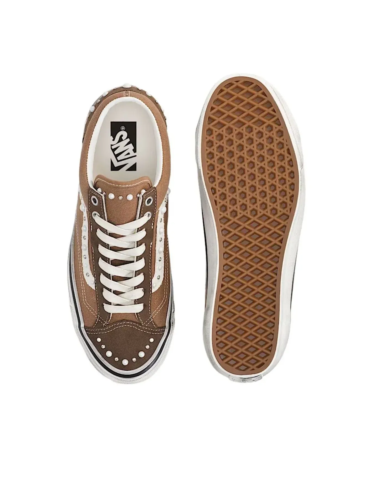 Кеды Vans Premium Old Skool 36 Pearlized 'Vintage Cocoa Brown' VN000E8VFST — изображение 3 из 4, коричневый