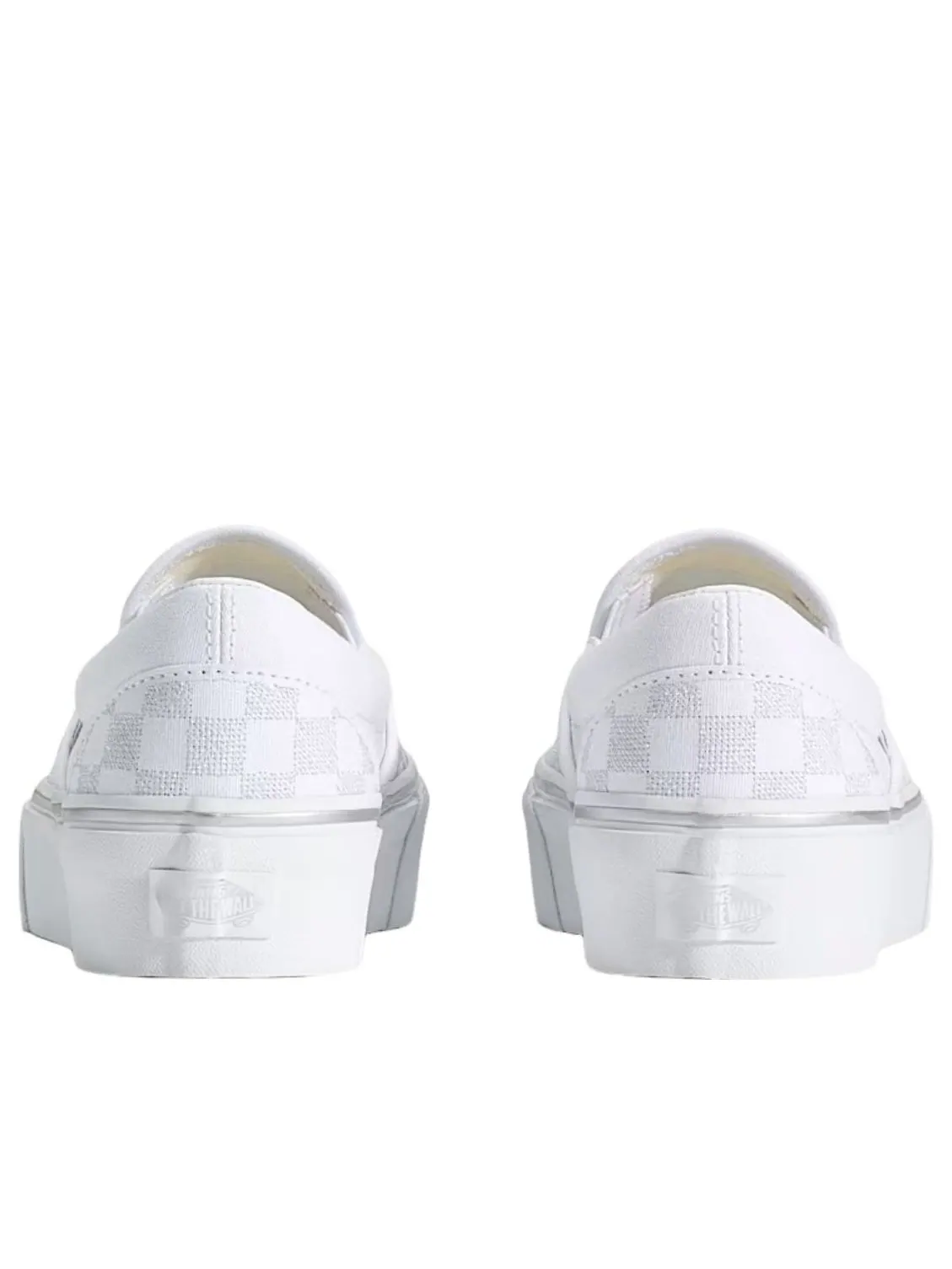 Vans Classic Slip-On Platform Checkerboard 'Silver Grey' — изображение 4 из 4, серебристый/серый