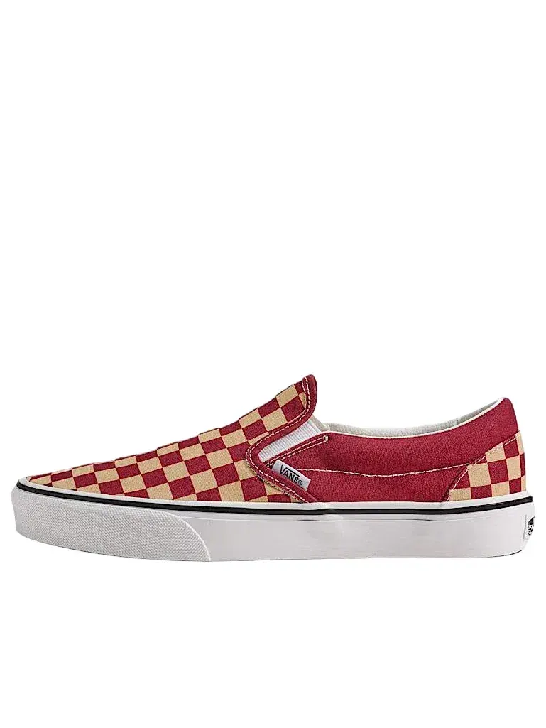 Мужские кеды Slip-On с принтом Vans Burgundy Red Gold — изображение 1 из 4, красный