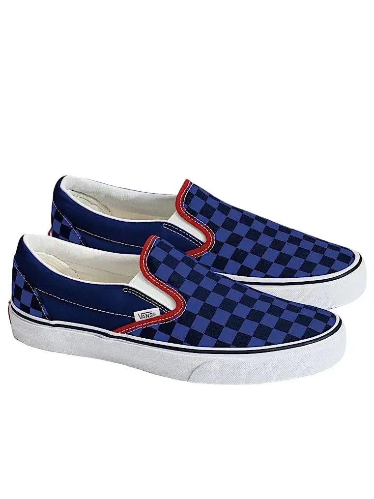 Мужские кеды Slip-On с принтом Vans Classic Slip-On — изображение 2 из 4, темно-синий
