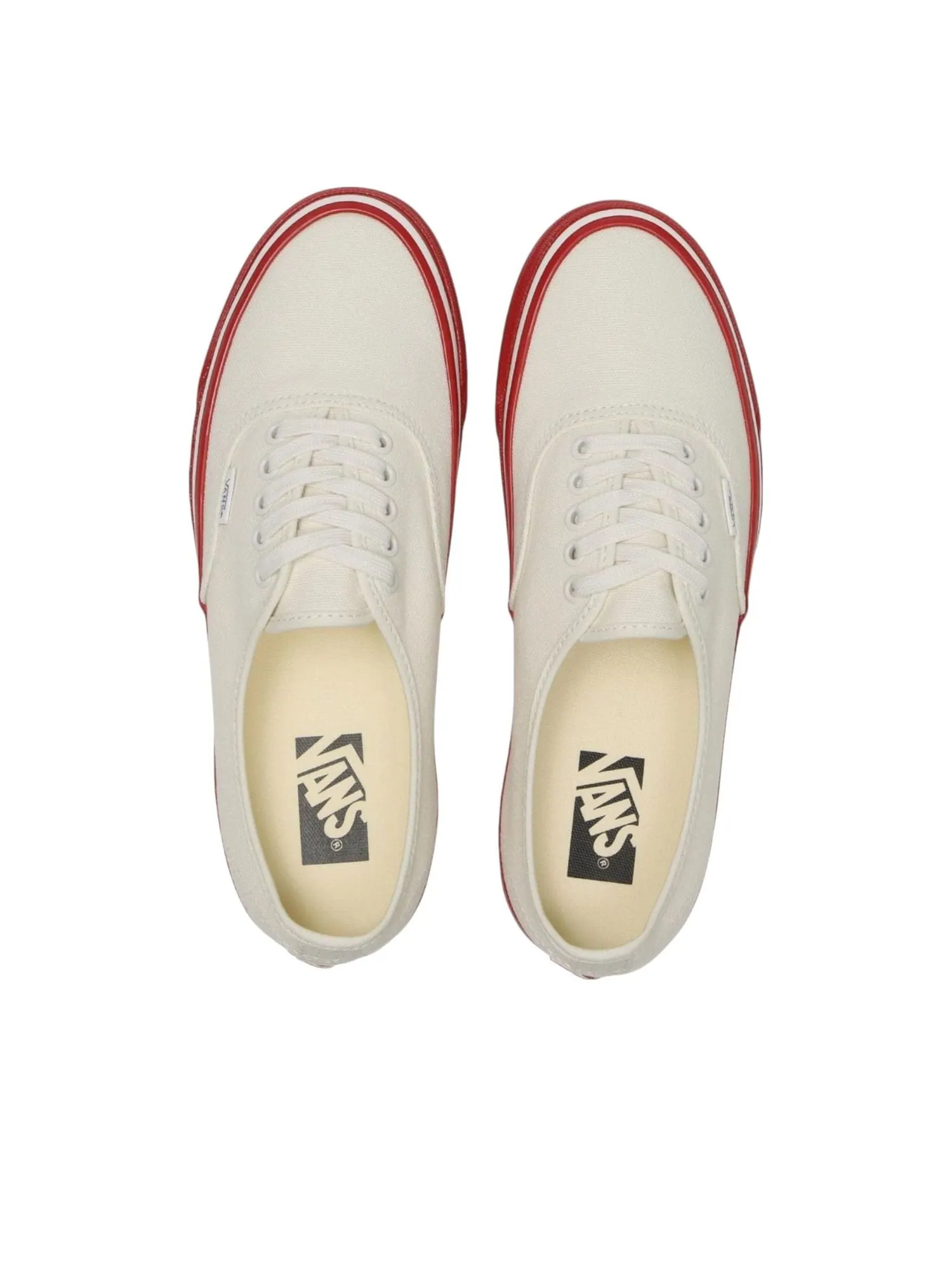 Кроссовки Vans Premium Authentic 'White Red Midsole' — изображение 4 из 4, белый