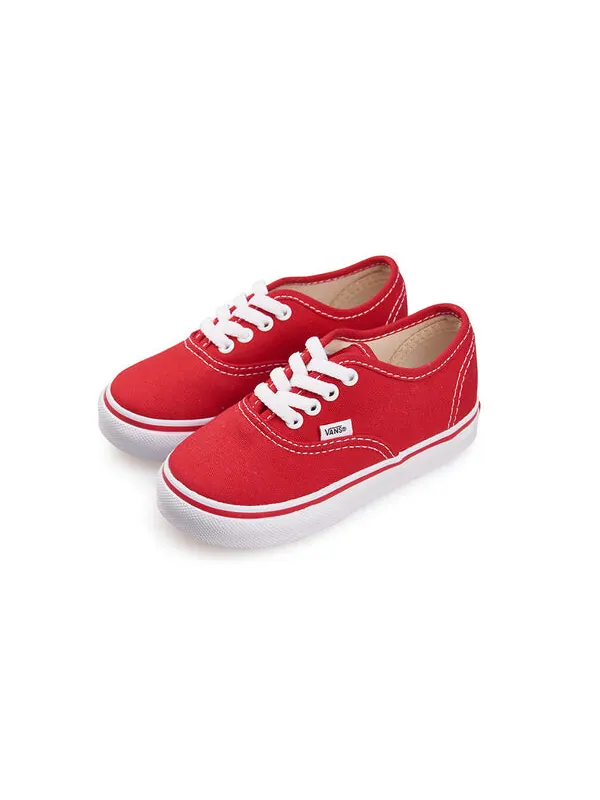Кроссовки toddler authentic 'red white' Vans — изображение 2 из 4, красный/белый