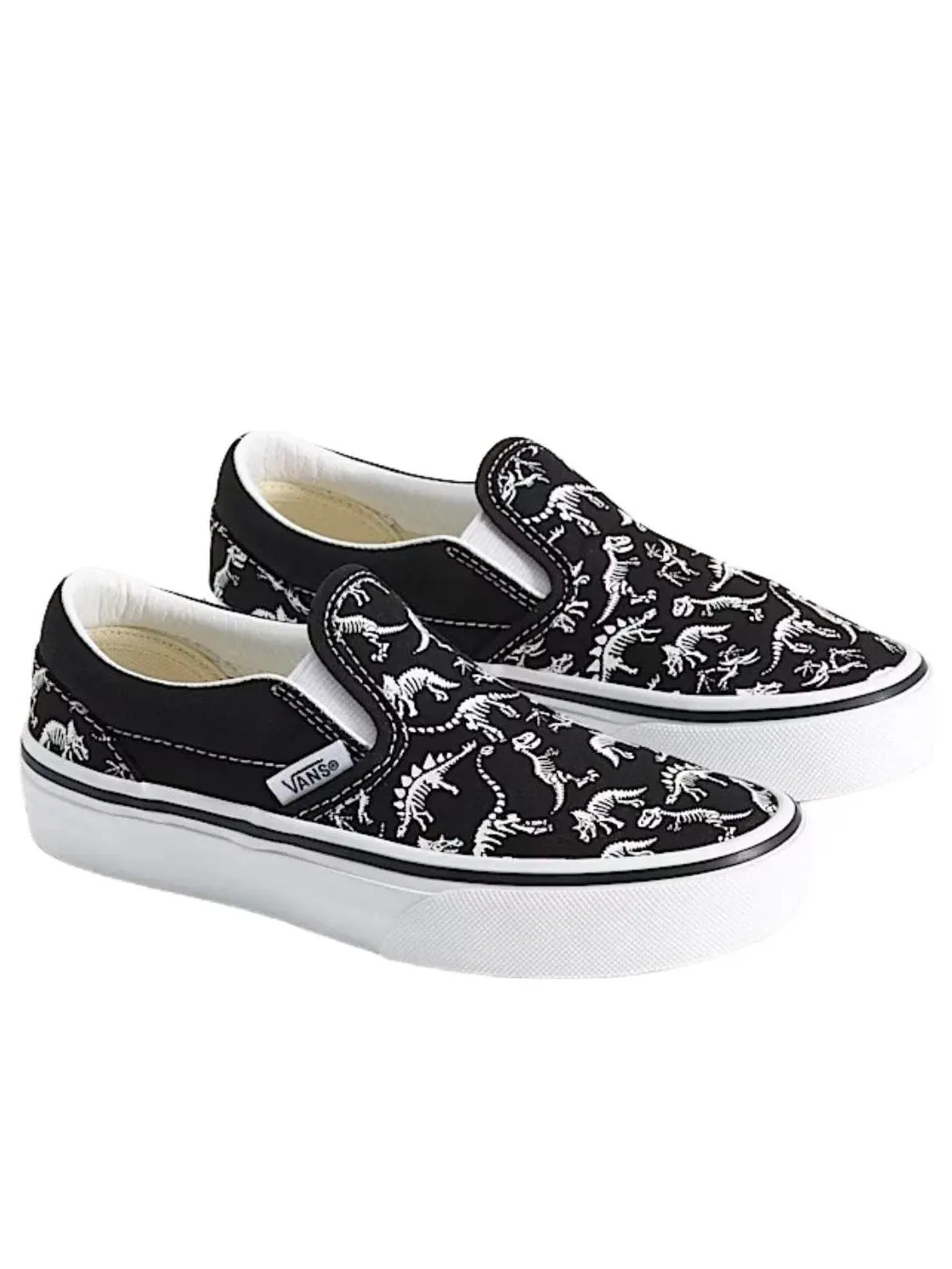 Детские кеды с принтом Glow-in-the-Dark Black Vans — изображение 2 из 4, черный