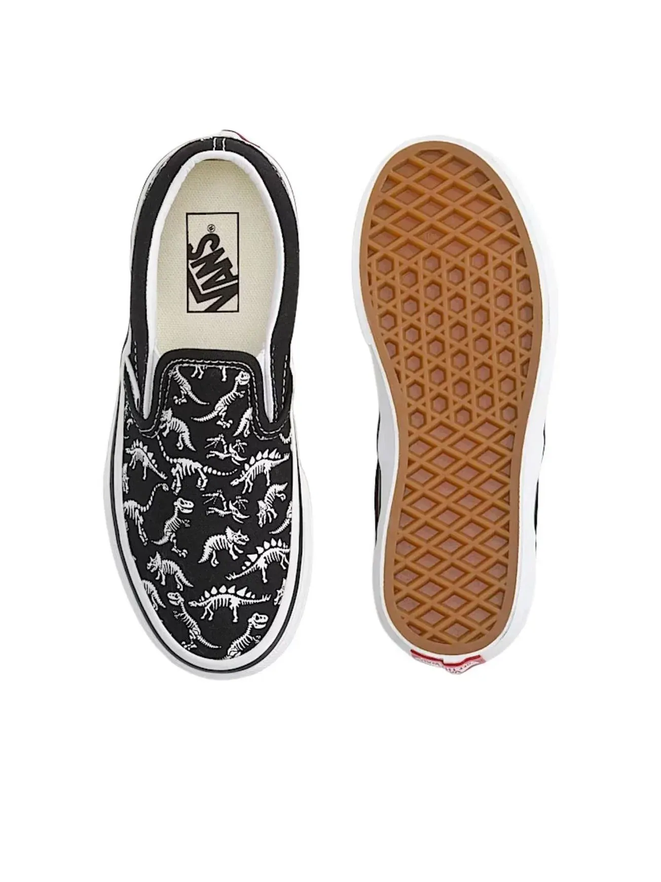 Детские кеды с принтом Glow-in-the-Dark Black Vans — изображение 3 из 4, черный