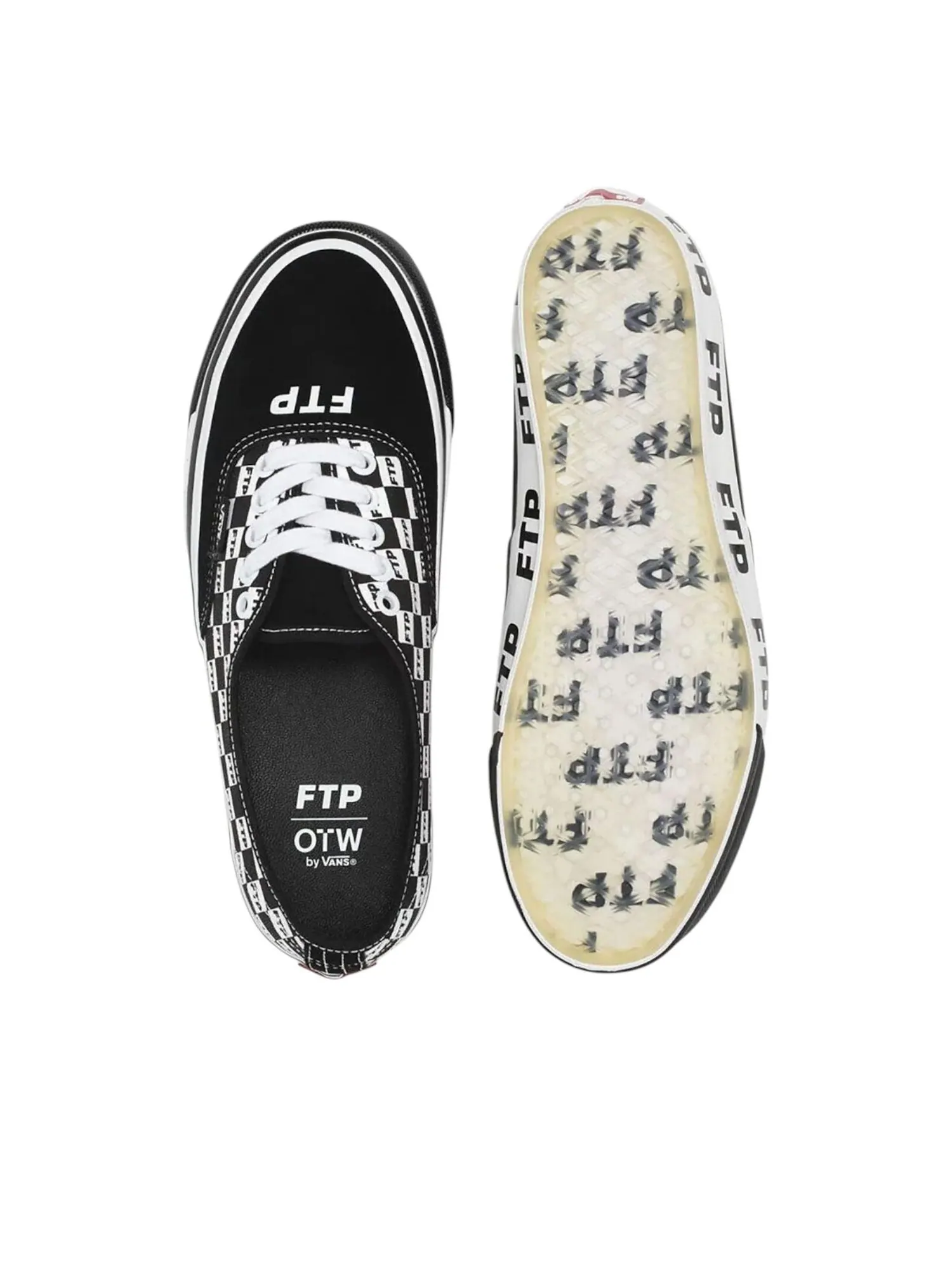Vans x FTP OTW Authentic 44 'Checkerboard' — изображение 3 из 4, черный/белый