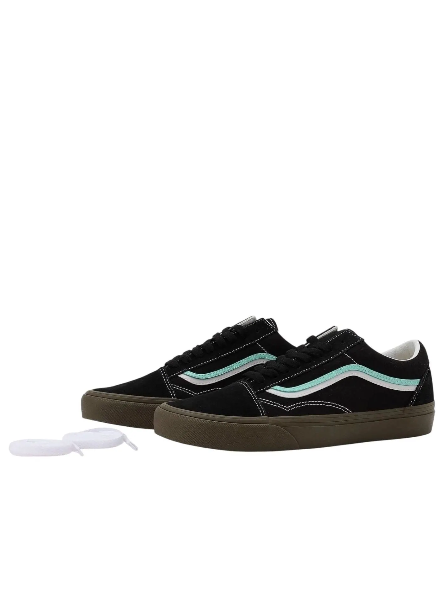 Кроссовки Vans Old Skool DS 'Black Aruba Blue' — изображение 2 из 6, темно-синий