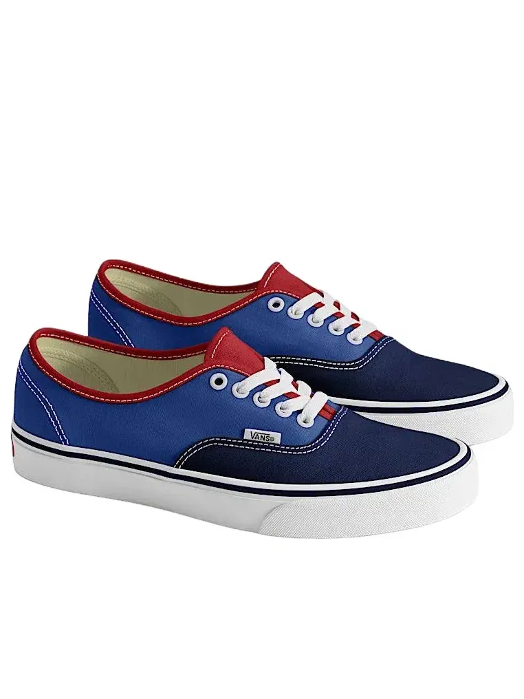 Мужские кеды на шнуровке с круглым носком Vans Authentic — изображение 2 из 4, темно-синий