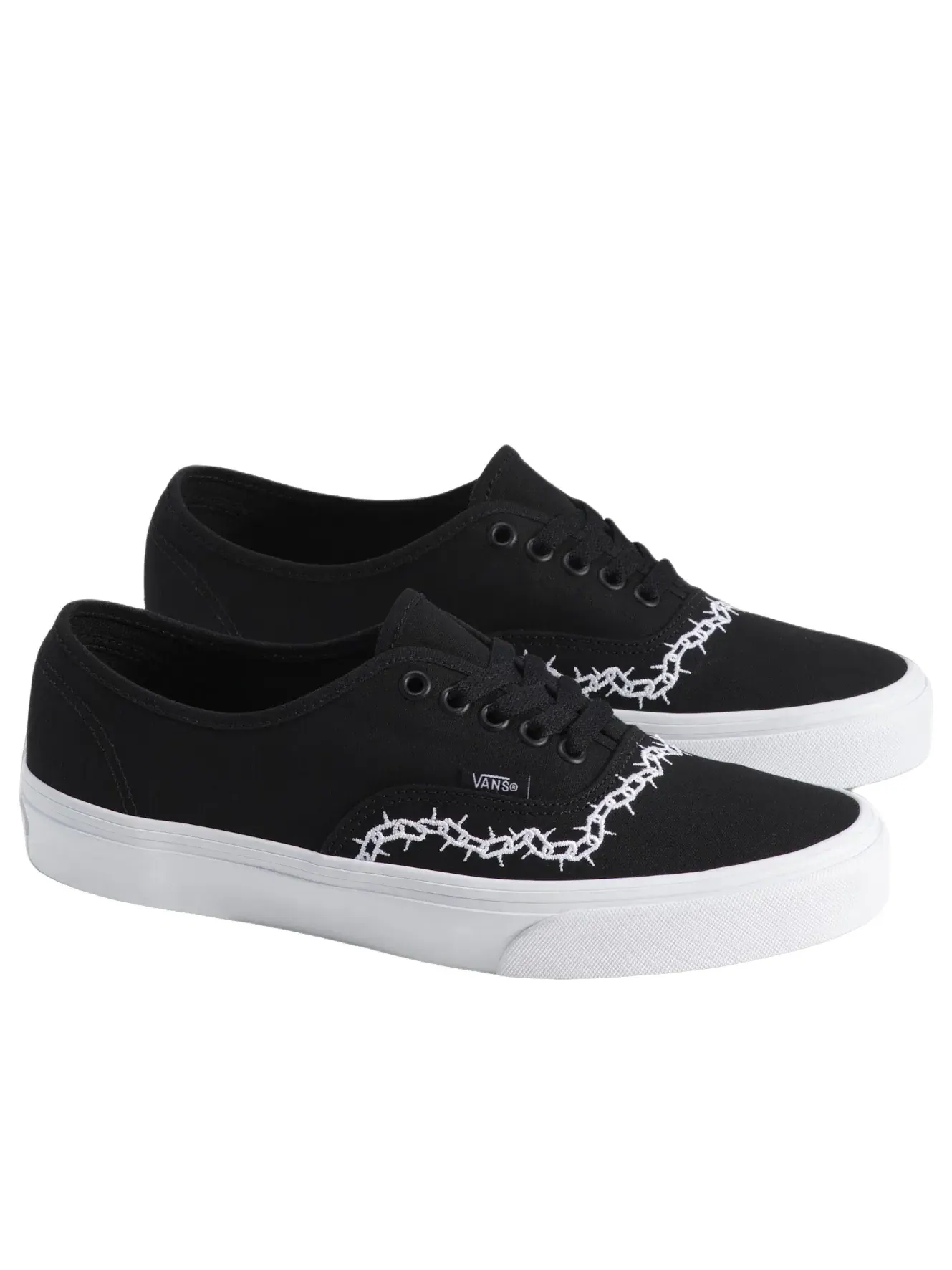 Мужские кеды на шнуровке из канваса Vans Authentic — изображение 2 из 4, черный