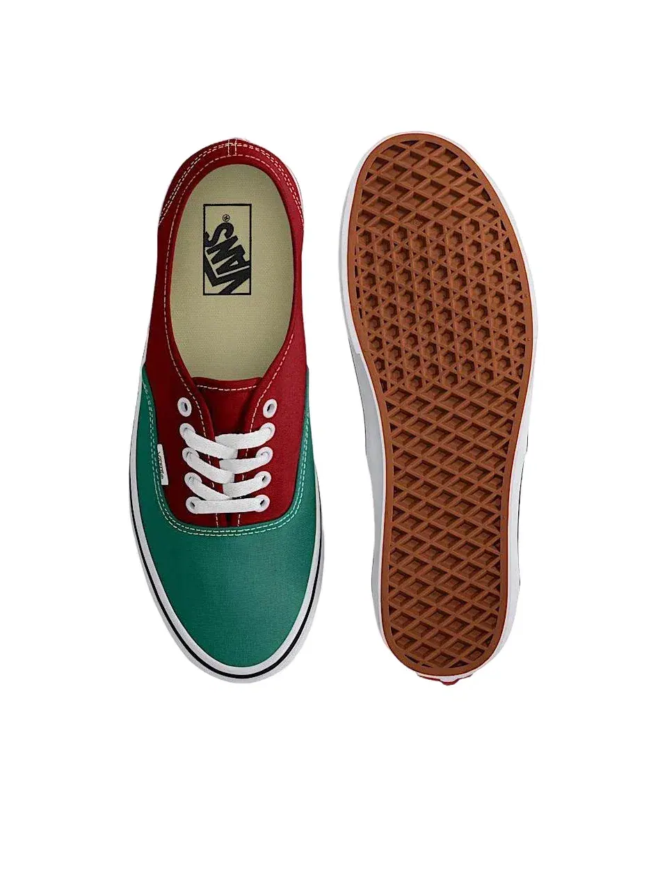 Мужские кеды на шнуровке с круглым носком Vans Authentic — изображение 4 из 4, зеленый
