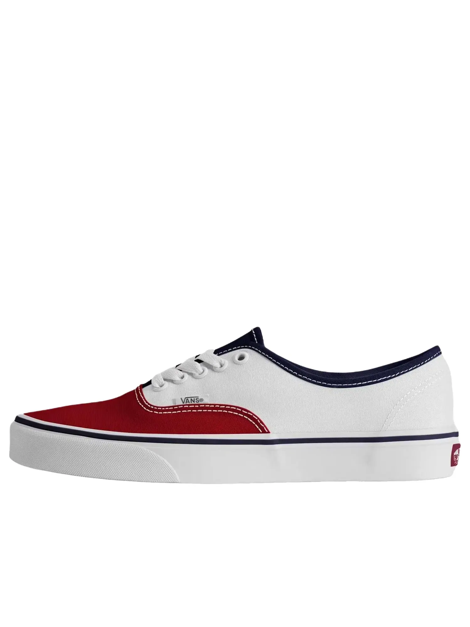 Мужские кеды с круглым носком Vans Authentic Red White Blue — изображение 1 из 2, красный