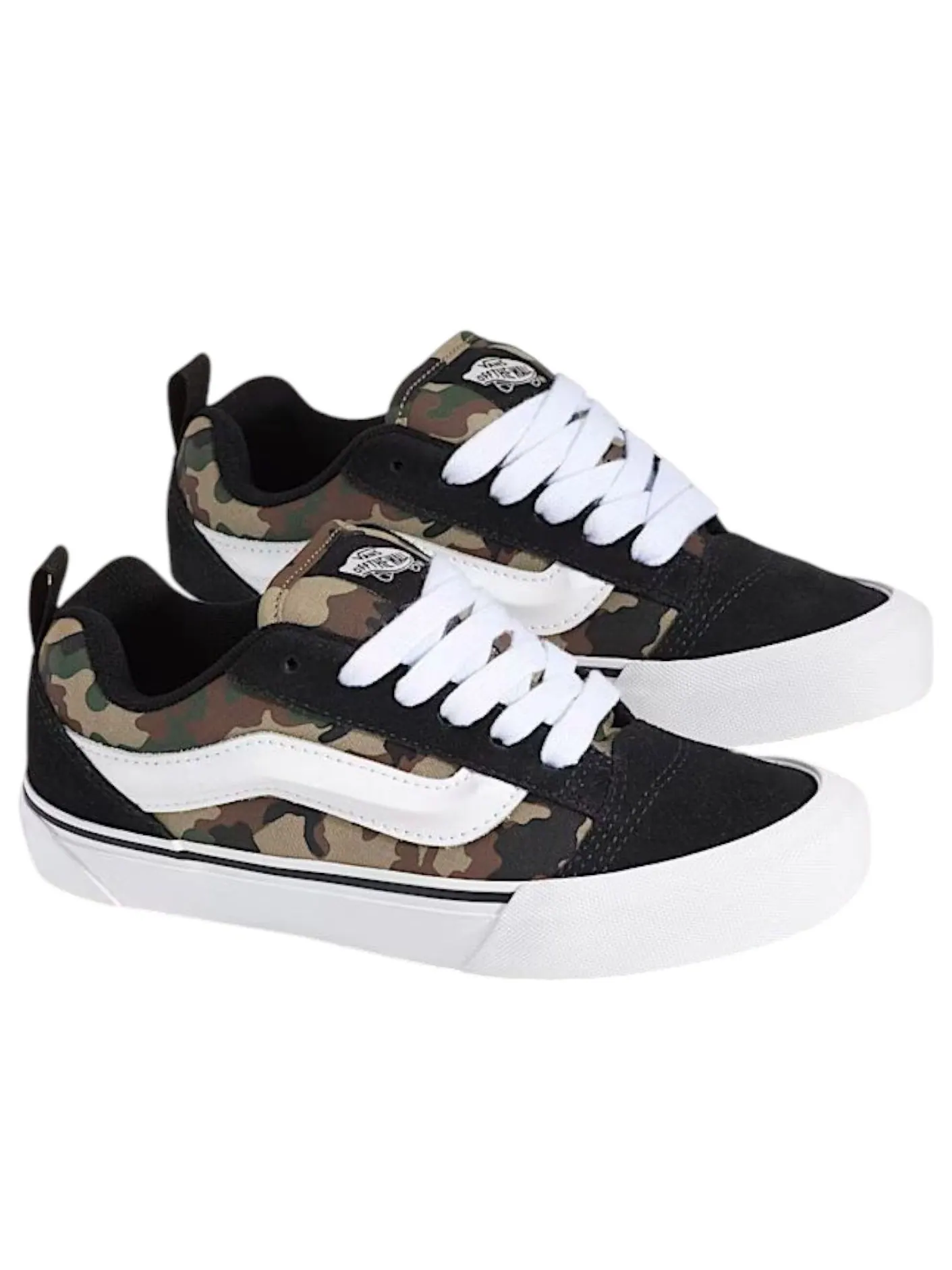 Кроссовки (GS) Vans Knu Skool 'Camo Black Green' — изображение 2 из 4, мульти