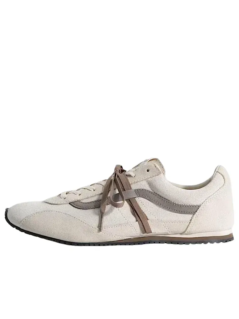Мужские кроссовки на шнуровке из замши Vans Premium Super Lowpro Elevated Suede Cream — изображение 1 из 4, бежевый