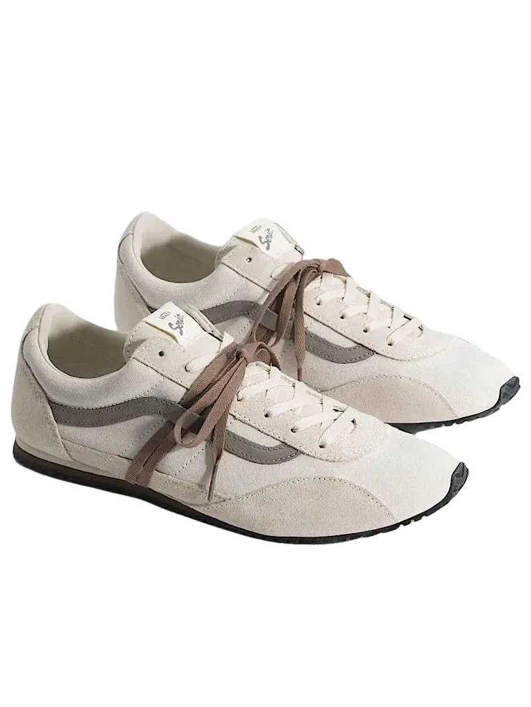Мужские кроссовки на шнуровке из замши Vans Premium Super Lowpro Elevated Suede Cream — изображение 2 из 4, бежевый