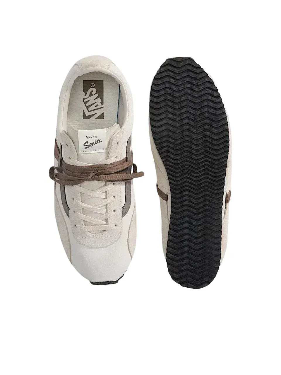 Мужские кроссовки на шнуровке из замши Vans Premium Super Lowpro Elevated Suede Cream — изображение 4 из 4, бежевый