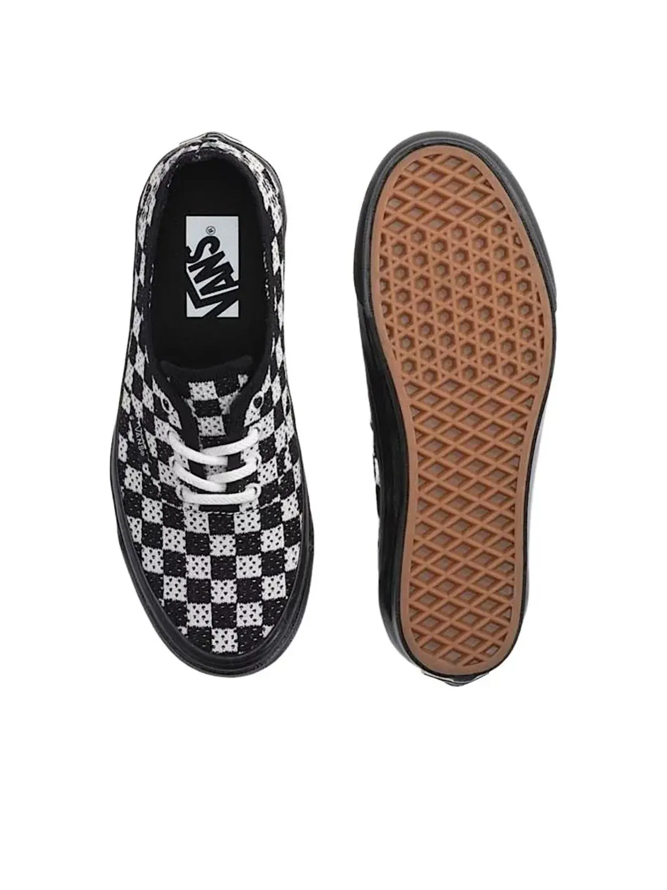 Кеды Vans Premium Authentic Checkerboard 'Black Marshmallow White' VN000EJC1KP — изображение 3 из 4, черный