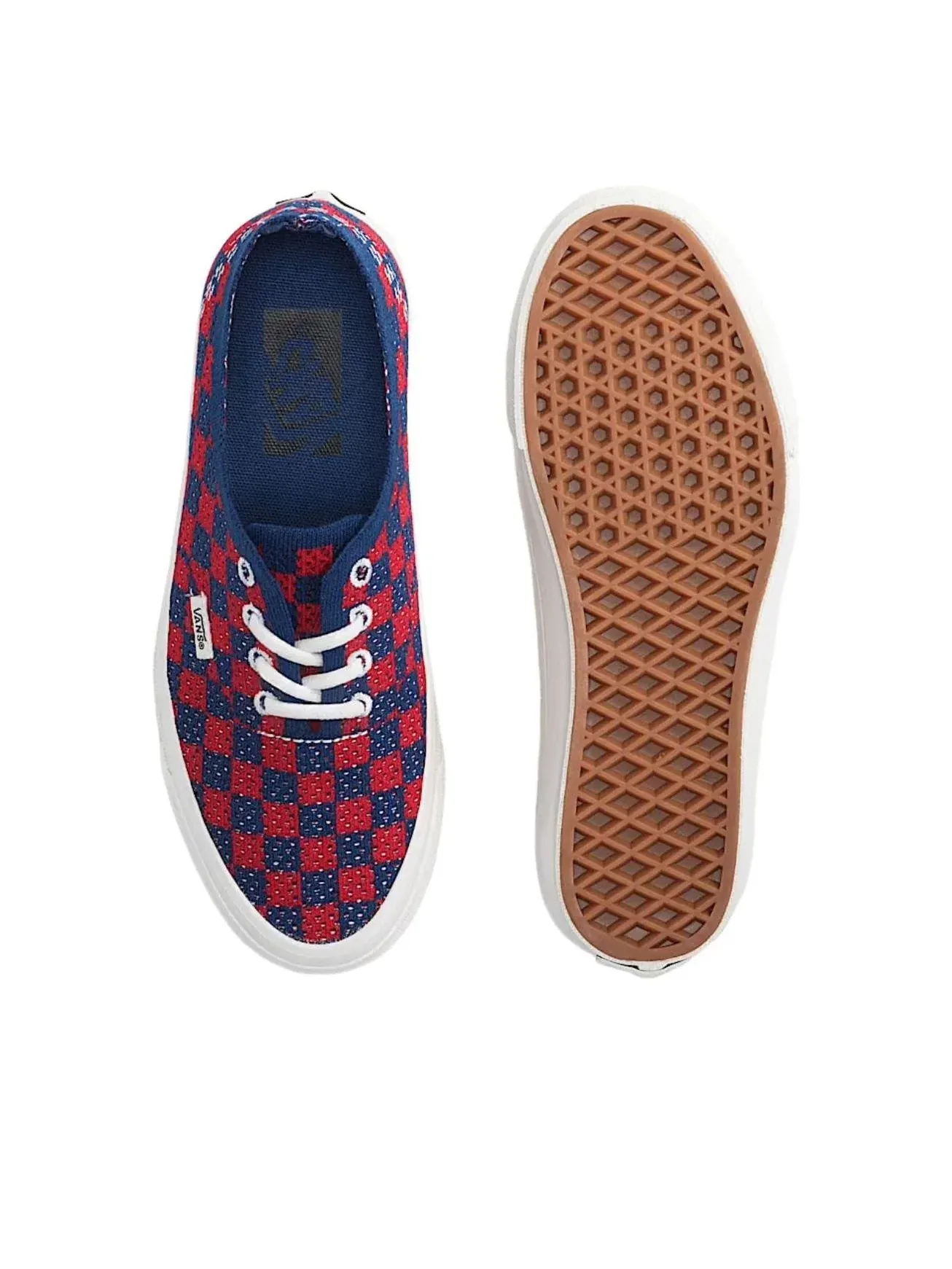 Кеды Vans Premium Authentic Checkerboard 'Red Blue' VN000EJCRDB — изображение 3 из 4, красный