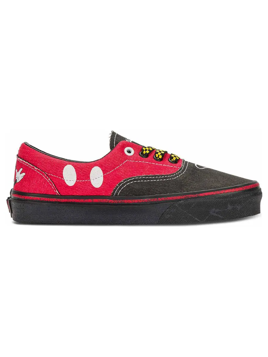 Кроссовки Vans X Disney Era Mickey Mouse Denim Sneakers 'Black Red' — изображение 2 из 4, черный
