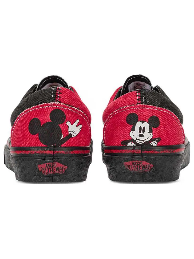 Кроссовки Vans X Disney Era Mickey Mouse Denim Sneakers 'Black Red' — изображение 3 из 4, черный